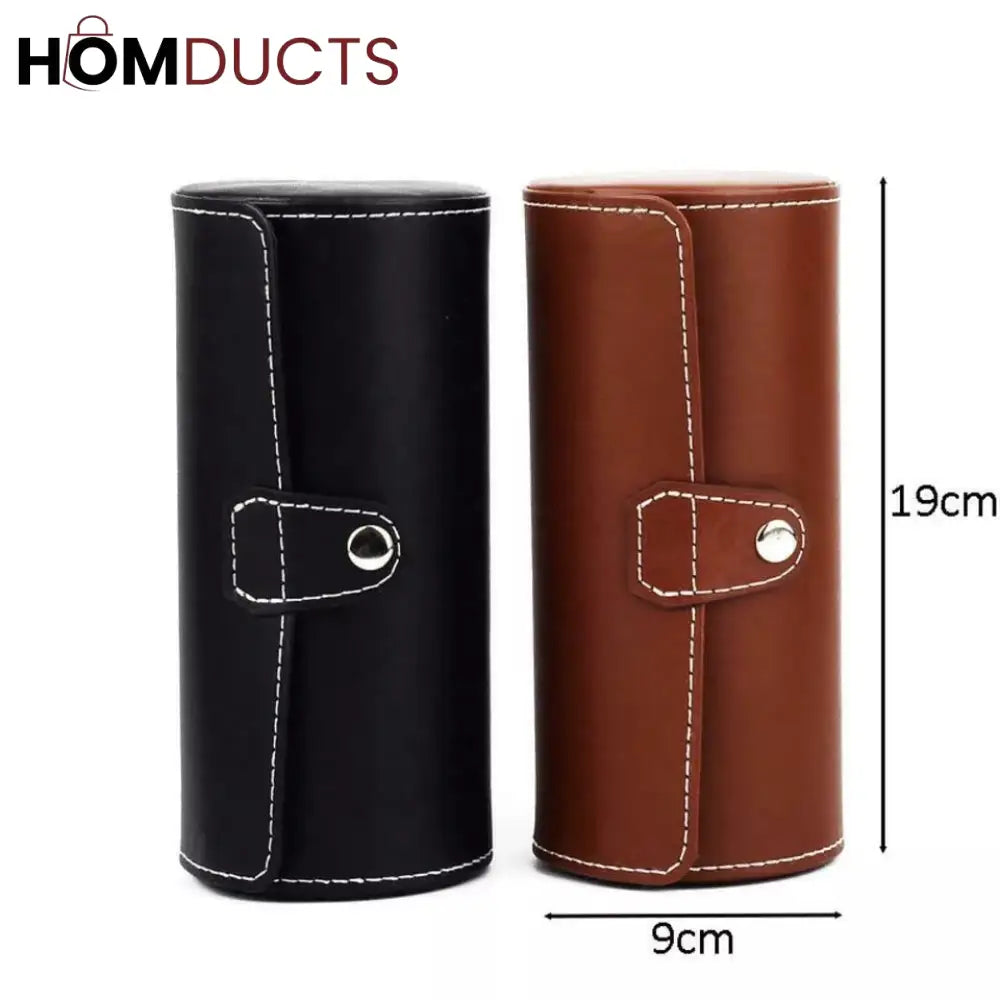 3Slot Leather Watch Box