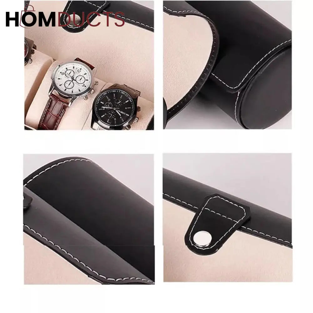 3Slot Leather Watch Box