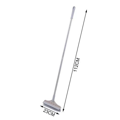 Floor Scrub Brush With Adjustable Long Handle 2 In 1 Scrape And Brush Stiff Bristle Bathroom Kitchen Floor Cleaning Brush..