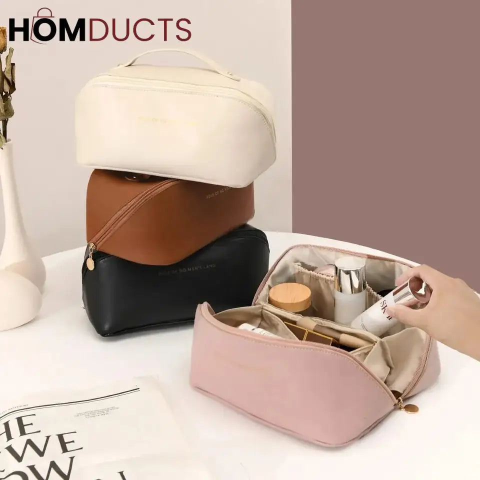 Leather Travel Cosmetic Organizer